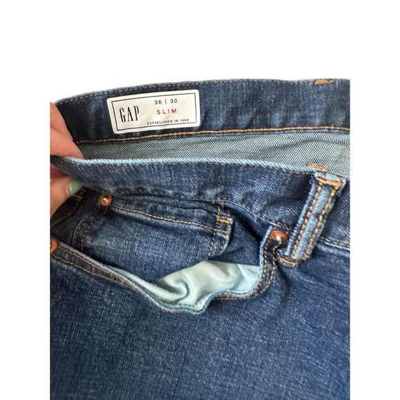 GAP Medium Wash Slim Jeans Size 36 x 30 - Picture 9 of 9
